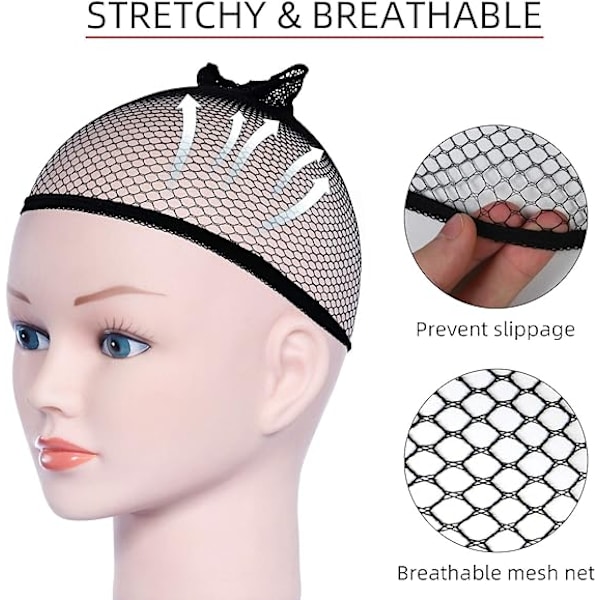 Hiusverkko-peruukkipiilot, Unisex-peruukkipiilot Miehille ja Naisille, Neu