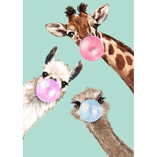 5D Diamantmålningssatser för vuxna, Giraff Full Round Drill Cry