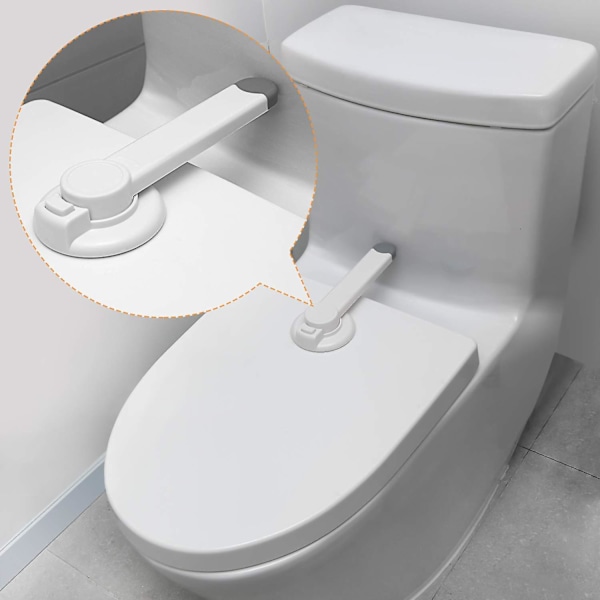 Sikkerhetstoalettlås Bad Barnsikker Toalettsete Lås Sving Lukk Toalettlokklås For Baby Proof, Rask Installasjon