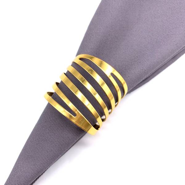 1 st Alloy Servett Spänne ihålig virvel guld silver servett ring Hote