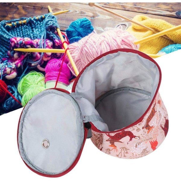 Yarn Storage Bag Knitting Organizer Portable Bag Knitting Tote Ba