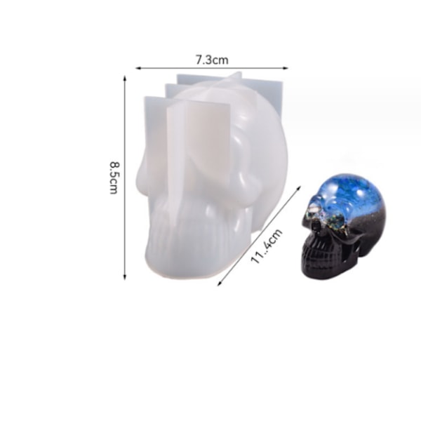 3D kranieformet stearinlysform, 2-delt Halloween stearinlysform fremstilling