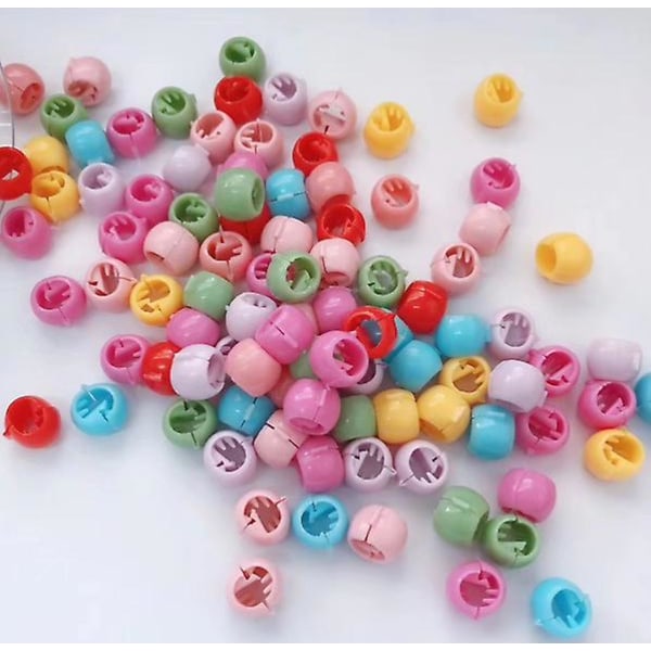 100 stk. Mini hårklemmer Mini regnbuehårklemmer Små plastik kæbeklemmer
