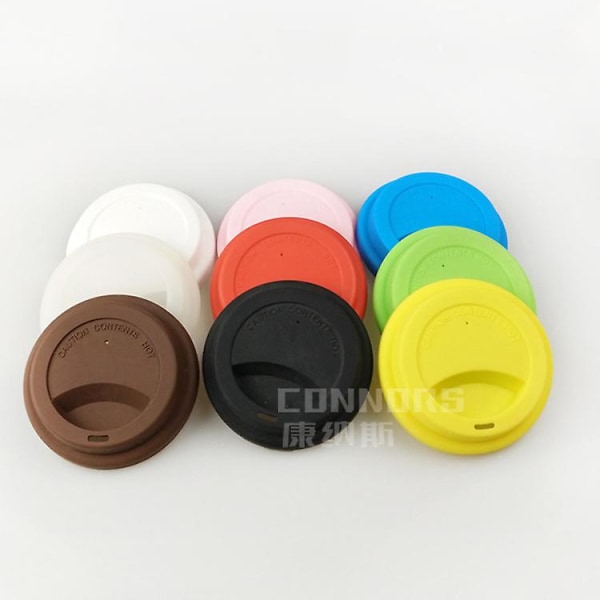 2 st silikon drickslock kopp lock Återanvändbara kaffe kopp lock lock (svart)