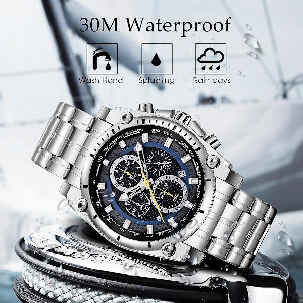 Ben Nevis Business Herrklocka Kvarts Sport Armbandsur (Blå)