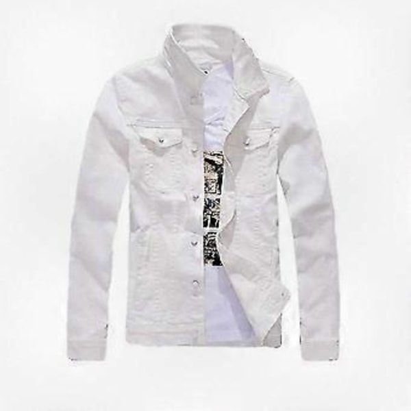 2025 Jeansjacka för män - Casual Slim Fit bomullsjacka för en stilfull look, perfekt för alla tillfällen Red 4XL