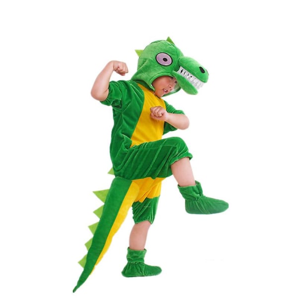 Dinosaurie Cosplay kostym för barn (110 cm grön)