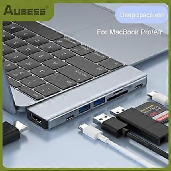 Kaksipäinen PD-sovitin -yhteensopiva PD-dataporttikeskitin Thunderbolt 3 USB Type C -keskitin