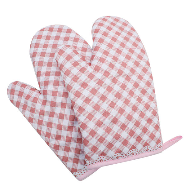 2-pack rosa ugnshandskar köksredskapshandskar värmebeständiga