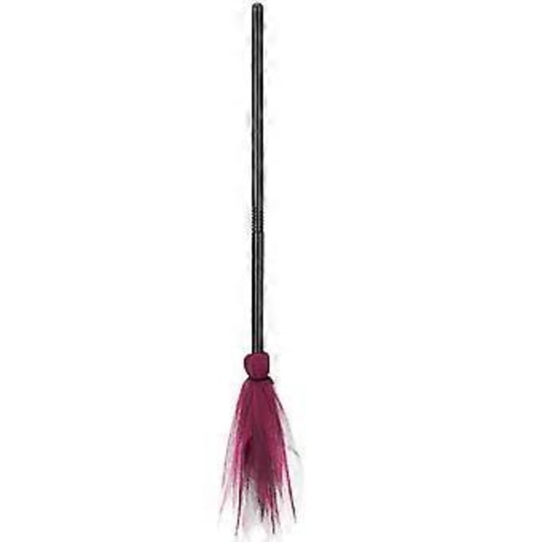 Halloween Kost Heksekost Kreativ Hekse Mesh Kost Halloween Festartikler (Rosy) Rosy