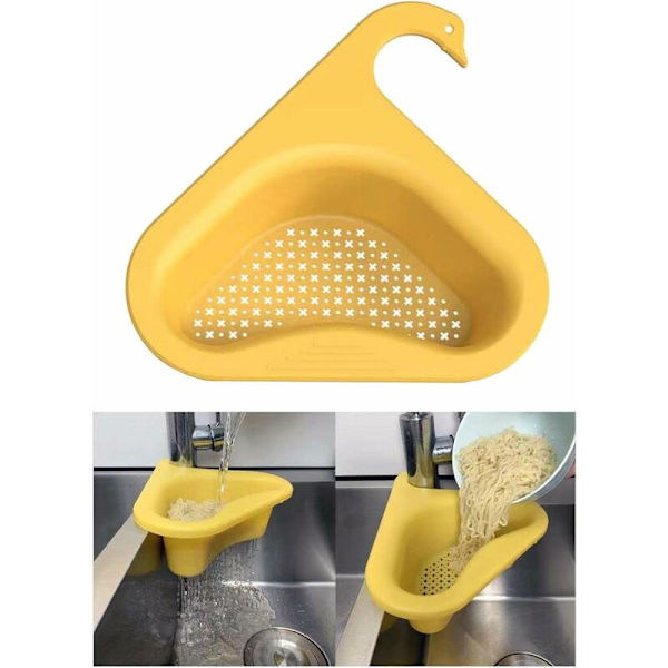 (gul) Svanedreneringskurv, Multipurpose Sink Strainer for Kitche