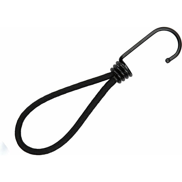 10 ammattimaista kumibungee-kiristintä koukuilla (musta 150 mm) f
