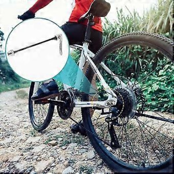 Snabbspänne, Bakhjulsspärr, Cykeltränare Spärr, Cykelspärr för Landsvägscykel Mountainbike (1st, Silver) -z