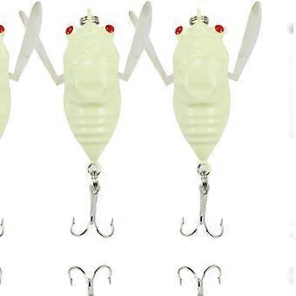 10 Stk. Hårde Agn Cicada Saltvand Guld (Lysende) Luminous
