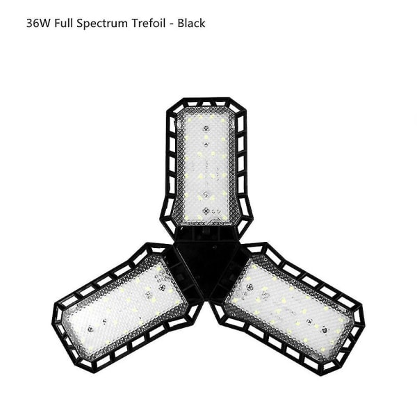 Full Spectrum Trefoil 35w 72led Grow Light Växtodlingslampa för inomhusväxter Hydroponics, svart