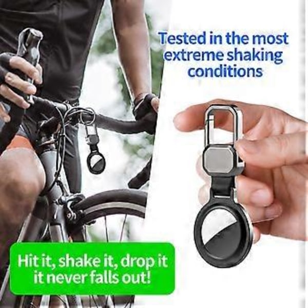 Til Apple AirTag Etui Aluminium Legering Nøglering Magnetisk Tracker Holder til Bagage Kæledyr - Grå Grey