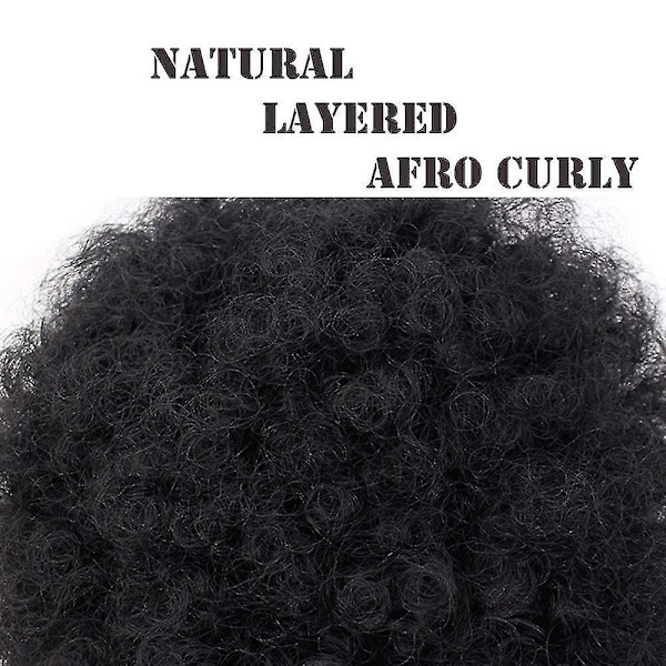 Afro Puff Dragsko Hästsvans Syntetiskt Kort Afro Kinky Lockigt Afro Bun Förlängning Hårdelar Updo Hår Extensions
