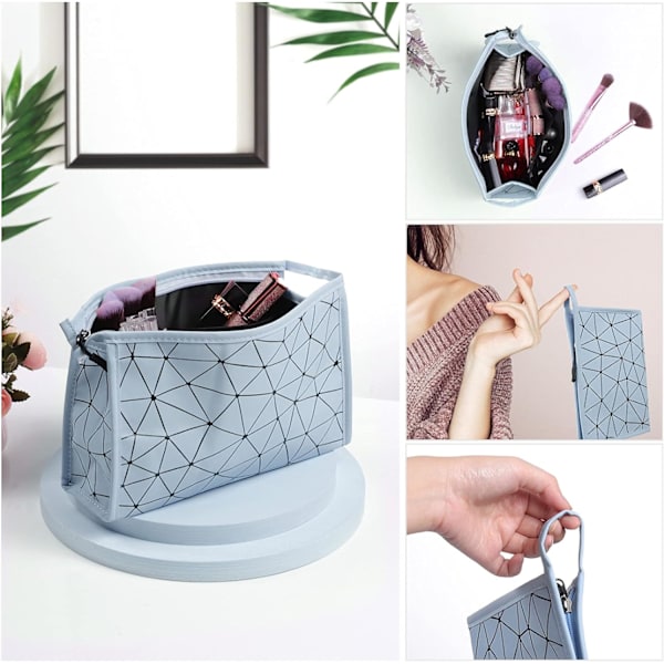 Makeup taske, 2 stk. sammenklappelig multifunktionel toilettaske til piger