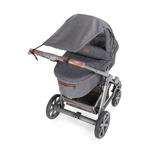 1 stk. Grå Baby Klapvogn Markise Solskærm til Klapvogn Universal Solskærm med Upf50+ Anti-Uv Beskyttelse og Sammenklappelig Anti/Regn/Vind/Sol Markise