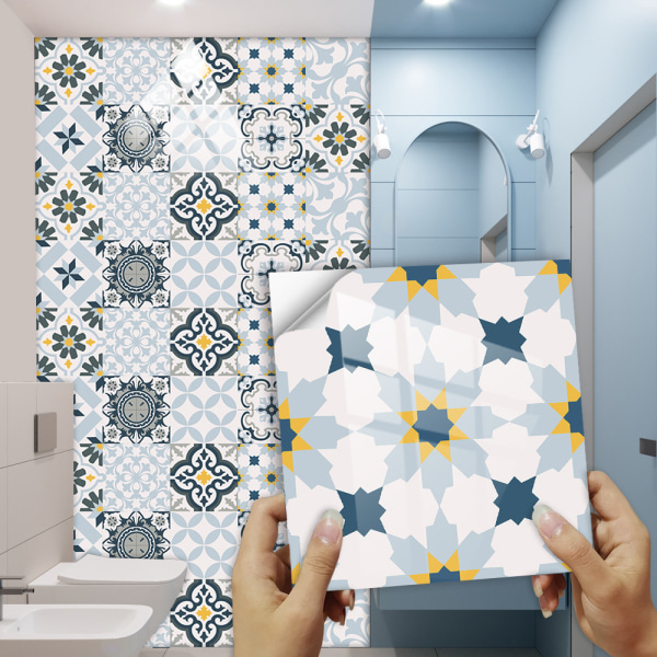 (15cm x 15cm, 6x6 tum) för trappor för kakel blå orangeTile Sti