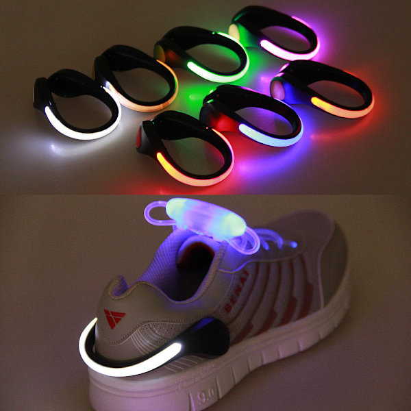 Led Flash Shoe Clips Sko Ljus Clips Flash Sko Natt Clips Natt Löpning Utrustning Clips Led Sko Clip För Natt Löpning Utrustning