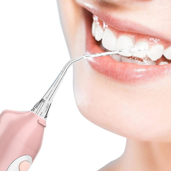 Sladdlös Pearl Water Flosser Uppladdningsbar Bärbar Vattentråd för Tänder (Svart)