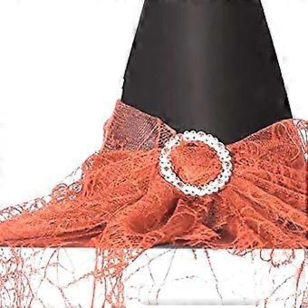 Noidanhattu Velhonhattu Velhottaren Hattu Naamiaisasuste Pipo Asusteet Terävä Hattu Halloweeniin, Karnevaaliin, Juhliin, Cosplayhin (Oranssi) Orange