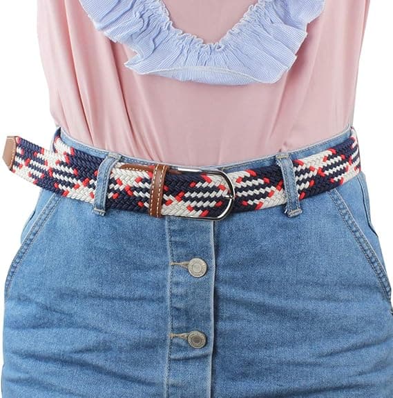 2x elastisk linning, mænds og kvinders strækbare vævede jeans,