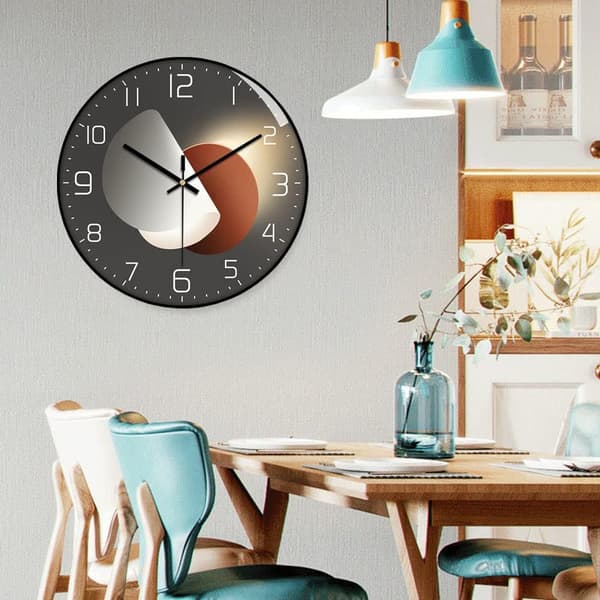 Relogeuhr Modern Tyst Väggklocka, 30cm Digital Väggklocka Kvarts