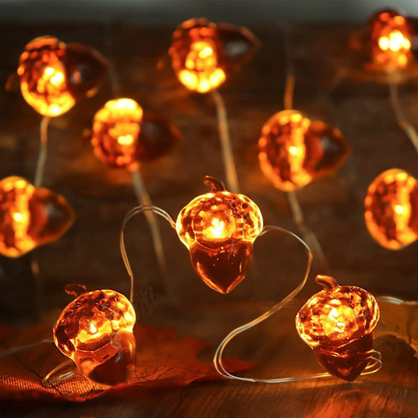LED-slingljus 40 LED-lampor batteridrivna ekollonljusslingor 10