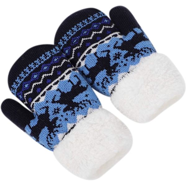 Vinter Skiglove Tykkede Strikkede Hansker og Fleeceforet Hansker