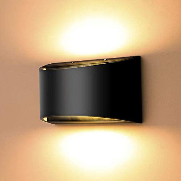 Væglamper Indendørs Dæmpbar Led Op Og Ned Væglampe Moderne Væglampe Sort 10w Sconce Uplighter Downlighter Vægbelysning