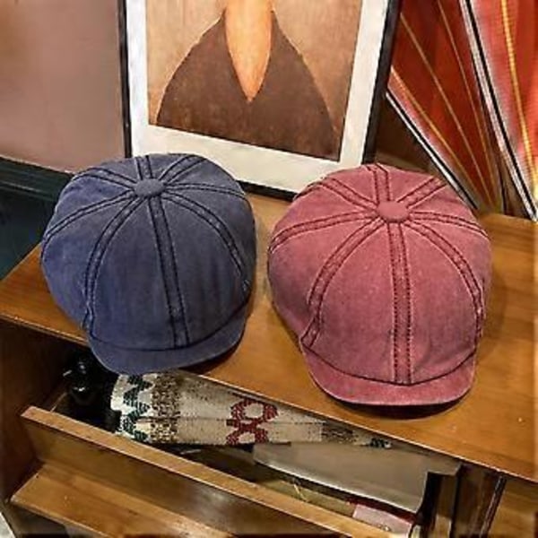 Newsboy Keps Huvudbonad Klassisk Vinter Vår Sidpojke Hatt för Resor Utomhus Dejting (Claret)