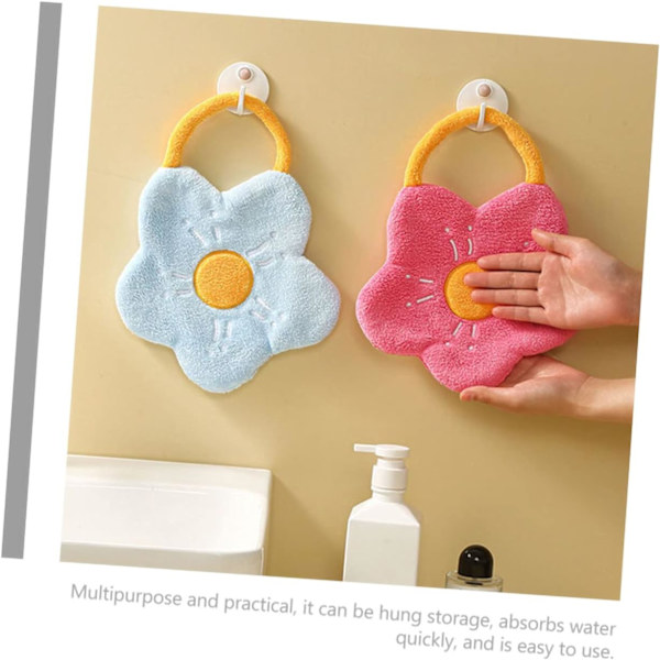 Kök Handduk 2 st Handdukar Blomma Badhandduk Torkduk Wi