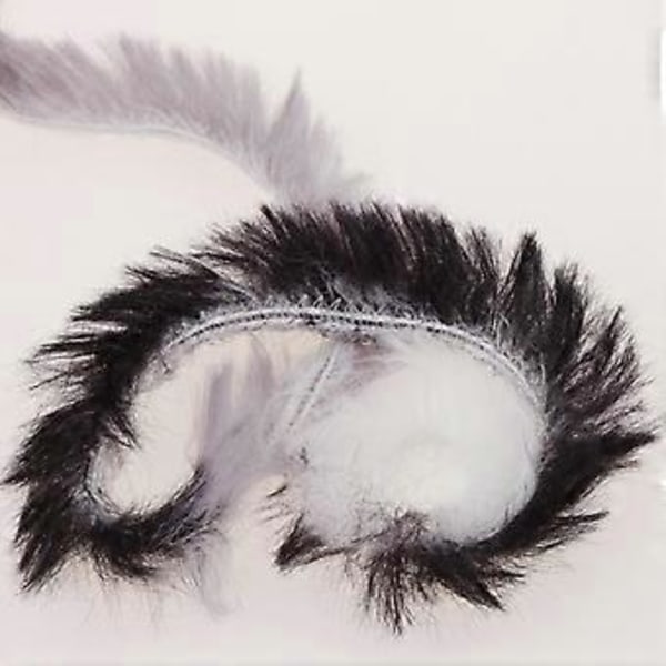 DIY Polyester Chunky til Strikning Roving Hækling 32 Meter/Nøgle Grå Sort Grey Black