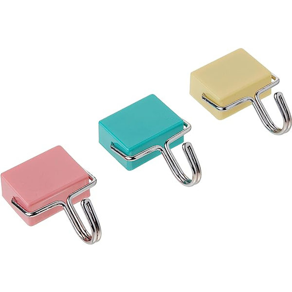 Monipuoliset magneettiset koukut, luovat magneettiset koukut, supervahvat magneettiset koukut, värikkäät magneettiset koukut, vahvat magneettiset koukut, 3 kpl