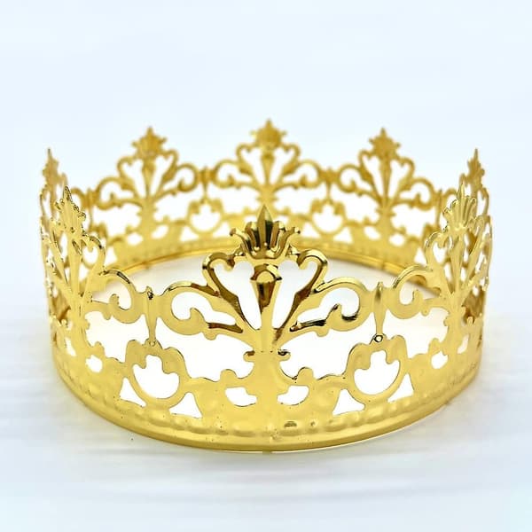 Prinsessekronekakepyntdekorasjon for gutter og jenter, kakedekorasjoner til bryllup (sølv)（A）