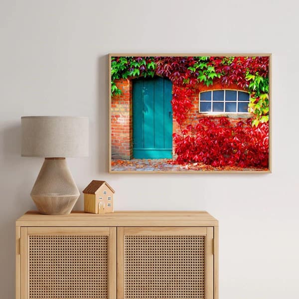 DIY Diamantmalerisett Blomsterblader, Diamantdørkunst