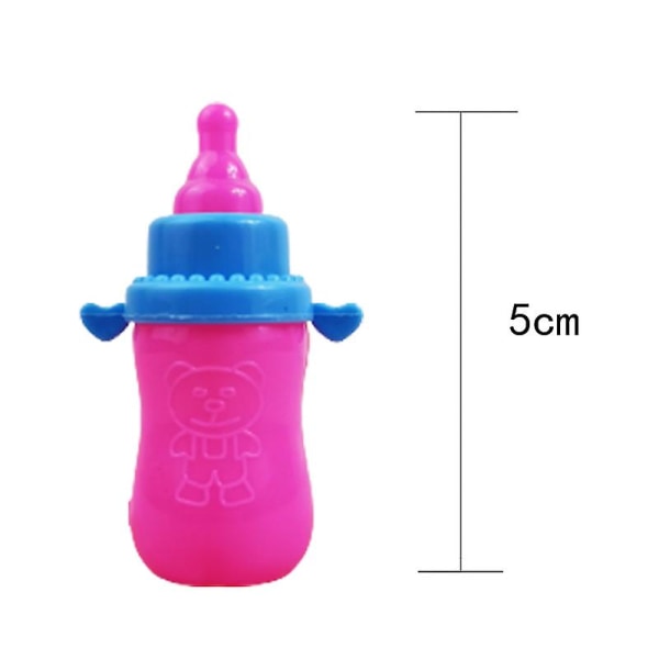 Söta sovande dockor Simulering Återfödelse docka Lugnande docka Djur Flicka Prinsessa Barnleksaker Present（10 st mini babyflaska）