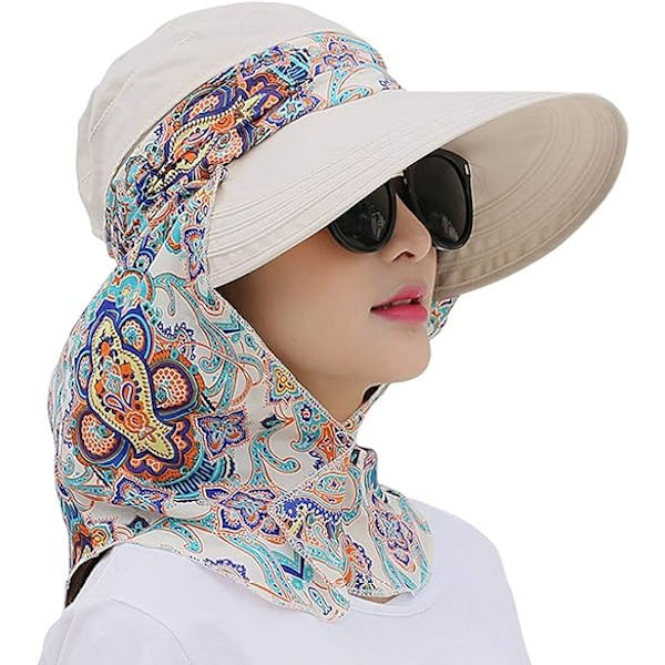 Solhat  Capeline  Bred Konvertibel Skygge  Reversibel UPF 50 + Spandhat Mod Solen til Stranden