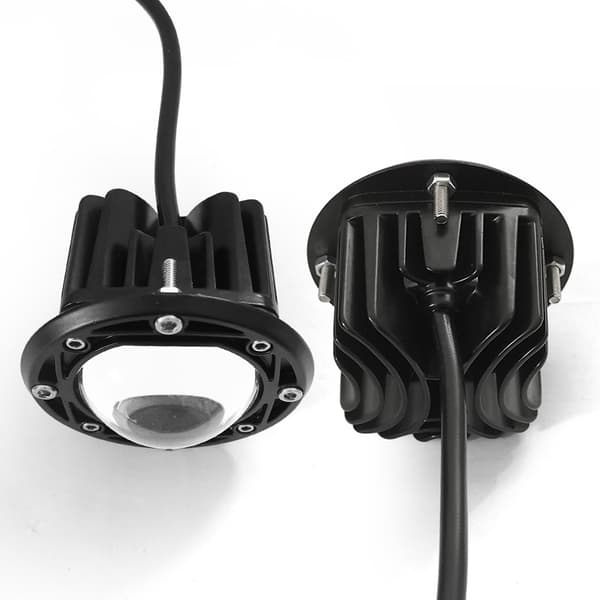 2 30W Gule-Hvite LED Bil Spotlights 3\" 8D Bi-Color Front Tåkelys