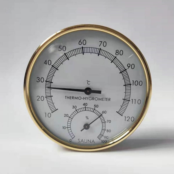 Termometer og hygrometer, kjøkkentemperatur og fuktighetsmåler, LCD digitalt romtermometer, romhygrometertermometer, saunahygrometer, metallskive termometer