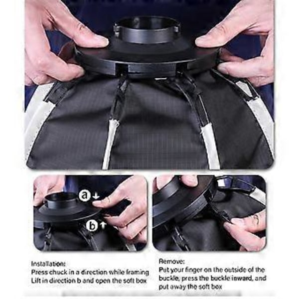 Multifunktionell 290mm Åttakantig Softbox set med Mini Fäste Enkel Vikbar Design Portabel Ljusmodifierare Lätt att Bära