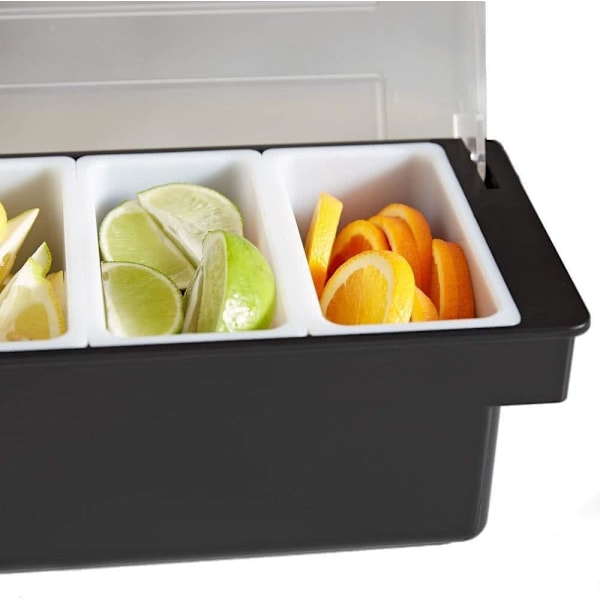 Sort，6 rum dispenser i plast til krydderier