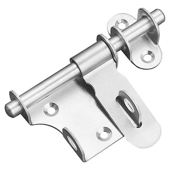 Skyvedørslås Bolt Latch Tykknet Rustfritt Stål Solid Dur
