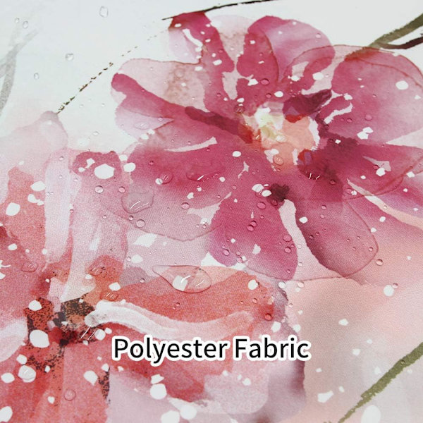 Bruseforhæng i polyester med rosenmønster