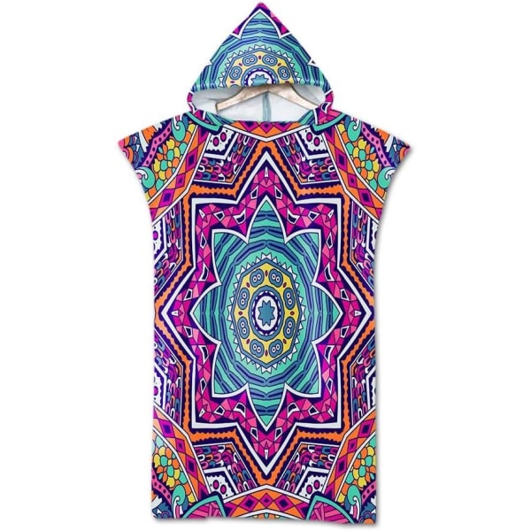 1 kpl Boho Poncho -rantapyyhe, urheilun surffaus huppuinen painettu kylpytakki