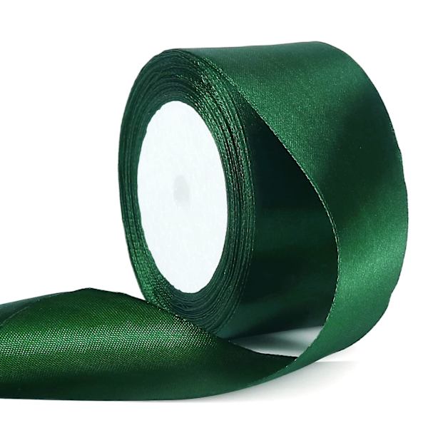 Satinbånd, 40mm X 72 Fod Dobbeltsidet Satinbånd Til Gaveindpakning Bryllupsfest Ceremoni Håndværk Dekoration（Grøn）