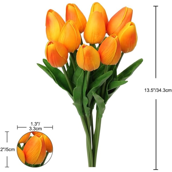 10-pack konstgjorda tulpaner, realistiska konstgjorda blommor i bulk