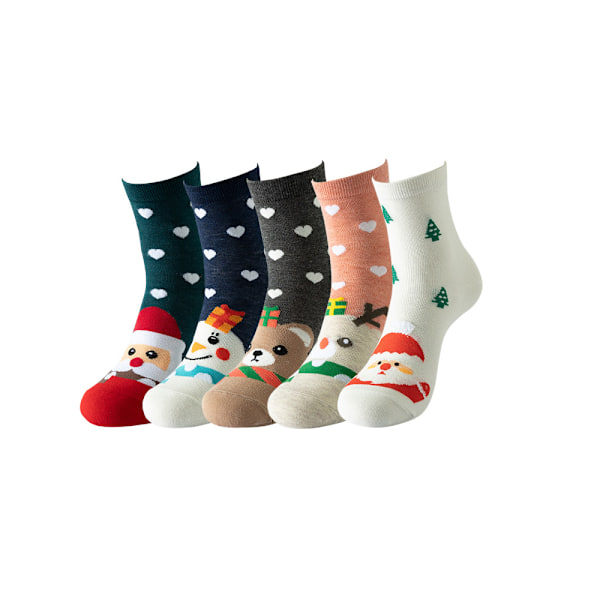 Julklappsstrumpor Kvinna Nyhet Snögubbe Strumpor, Djurmönster Strumpor